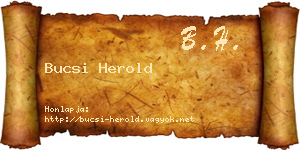 Bucsi Herold névjegykártya